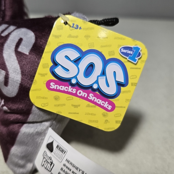 Snack On Snacks Hersheys Chocolate Bar  8” Plush Bean Bag NEW With Tags Candy - Picture 8 of 12